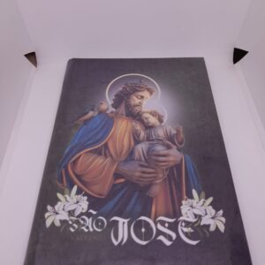 Caderno brochura capa dura estampa de santo
