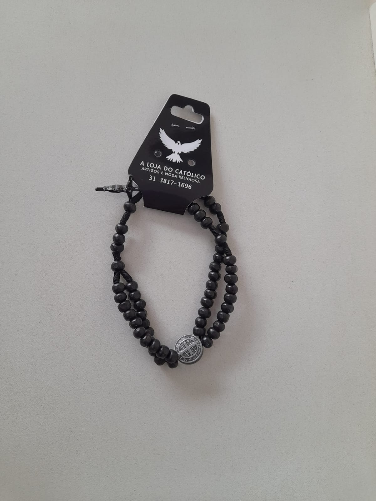 Pulseira Terço São Bento Madeira
