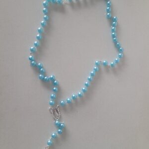 Terço Perolado Azul