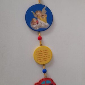 Adorno Infantil Anjo Da Guarda Com Carrinho