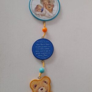 Adorno Infantil Anjo Da Guarda Com Ursinho