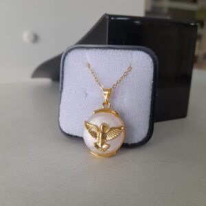 Cordão Folheado Medalha Divino Espirito Santo