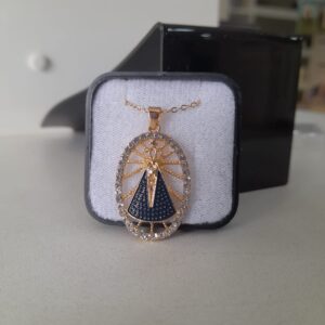 Cordão Folheado Medalha Aparecida