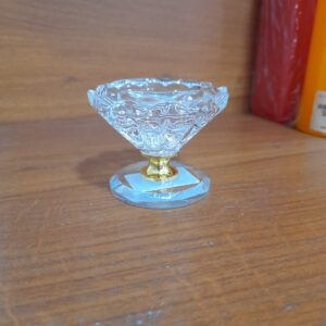 Castiçal De Vidro Mini Dourado