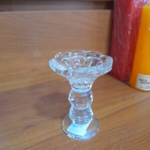 Castiçal De Vidro Flor Médio