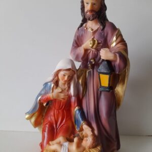 Jesus, Maria E José 20cm Resina