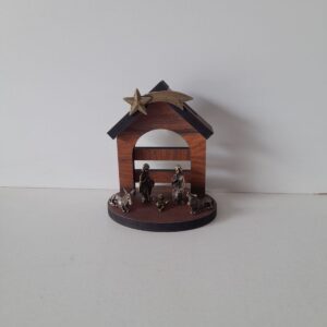 Capela Presépio Mdf Com Menino Jesus