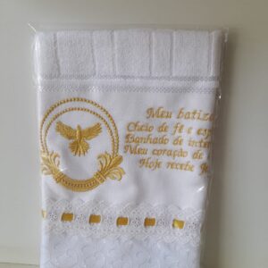 Toalha Bordada De Batismo