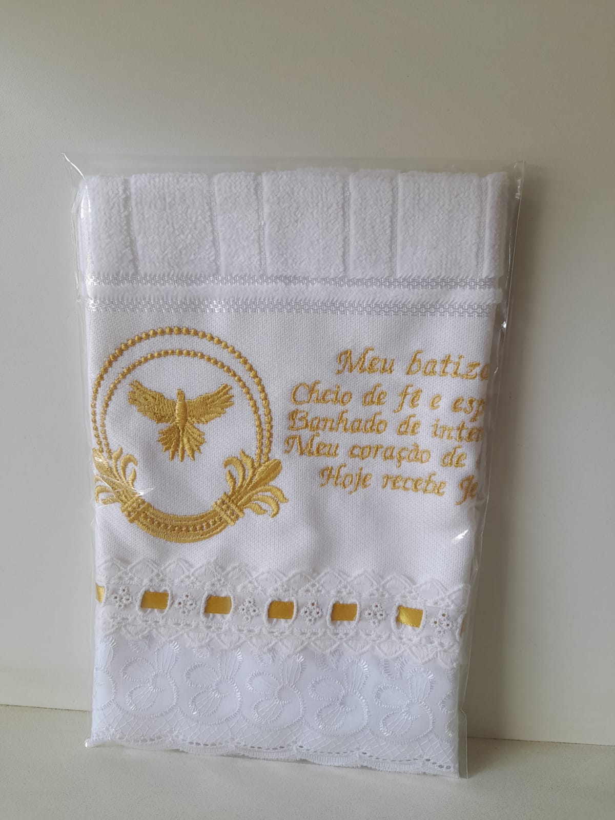 Toalha Bordada De Batismo