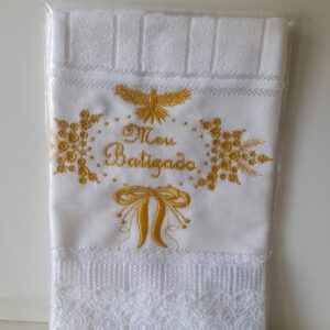Toalha Bordada De Batismo