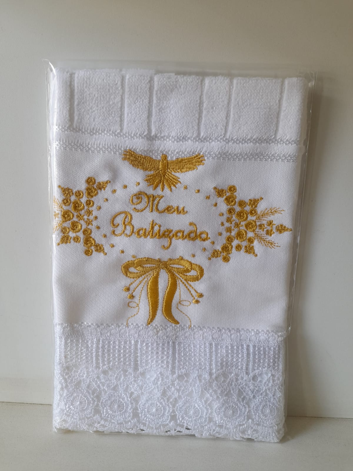 Toalha Bordada De Batismo