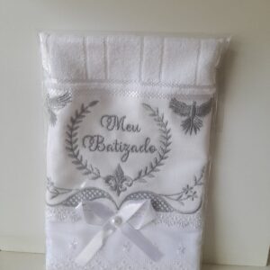 Toalha Bordada De Batismo