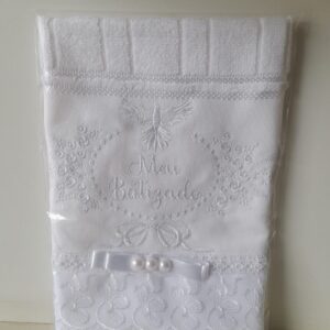 Toalha Bordada De Batismo