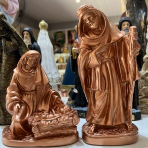 Sagrada Família 25cm Gesso Marmorizada 2 Peças (Cod 517)