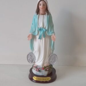 N.S. Das Graças Com Medalha 14cm Resina(Cod 296)