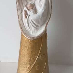 Sagrada Família Doura Com Strass 25cm Gesso(Cod 2017)