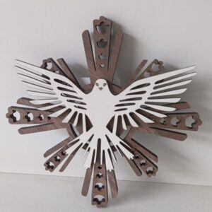 Divino Espirito Santo De Parede 16cm Mdf (Cod 6065)