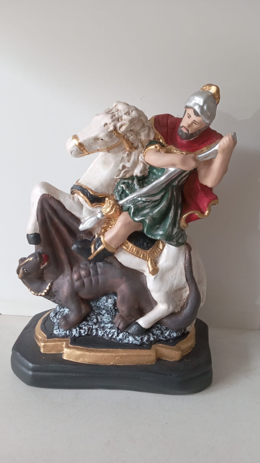 São Jorge 30cm Gesso (Cod 2547)