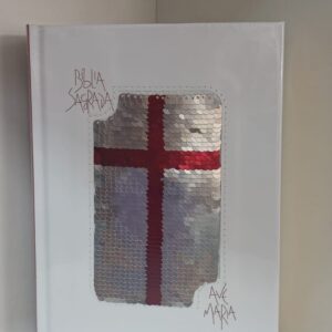 Biblia Ave Maria lantejoula branca (cod 5011)